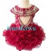 Infant/toddler/baby/children/kids Girl's glitz Pageant evening/prom Dress/clothing  G225 RED WINE